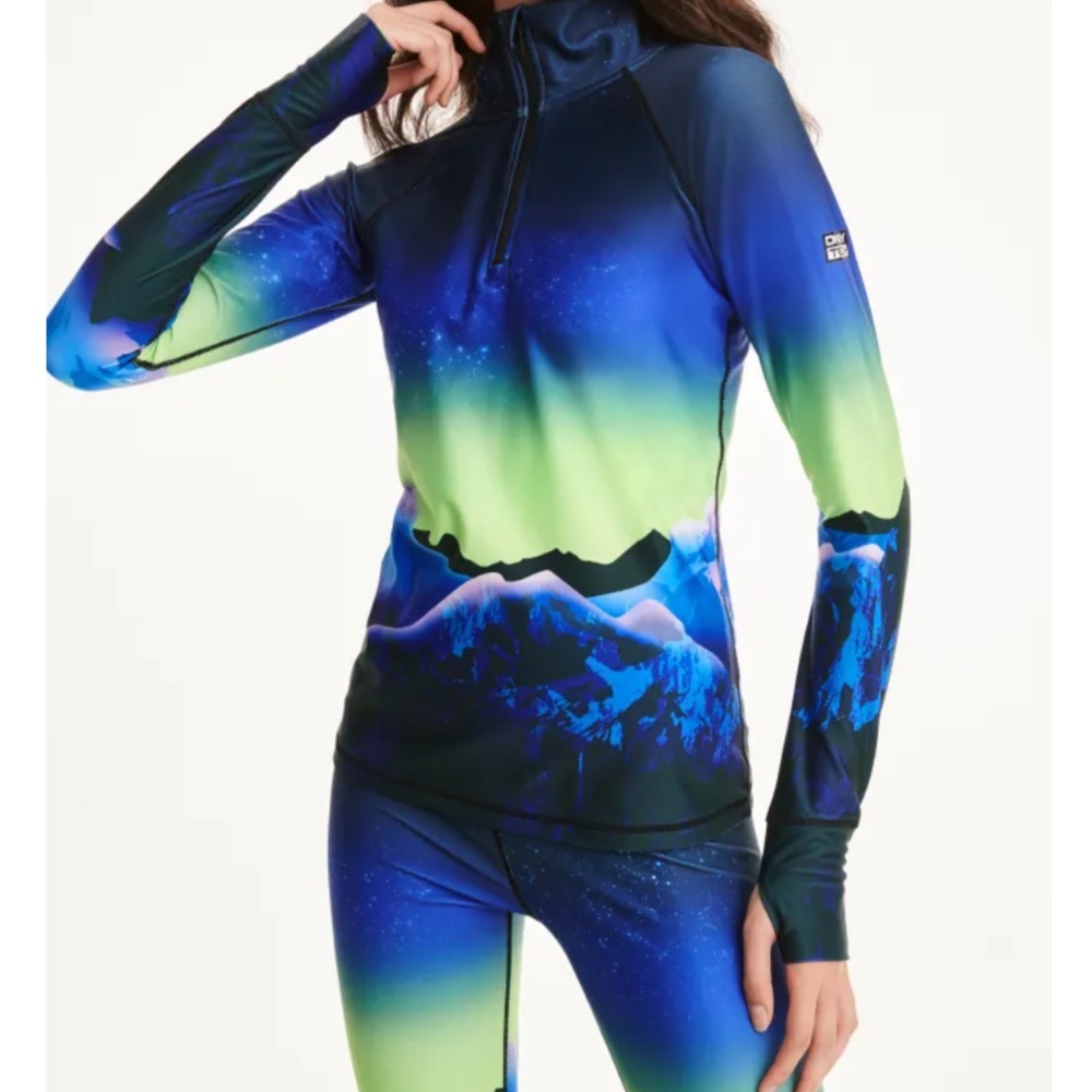 NWT - DKNY thermal set! Warm Under-layers, long sleeve 3/4 zip & 3/4 pants